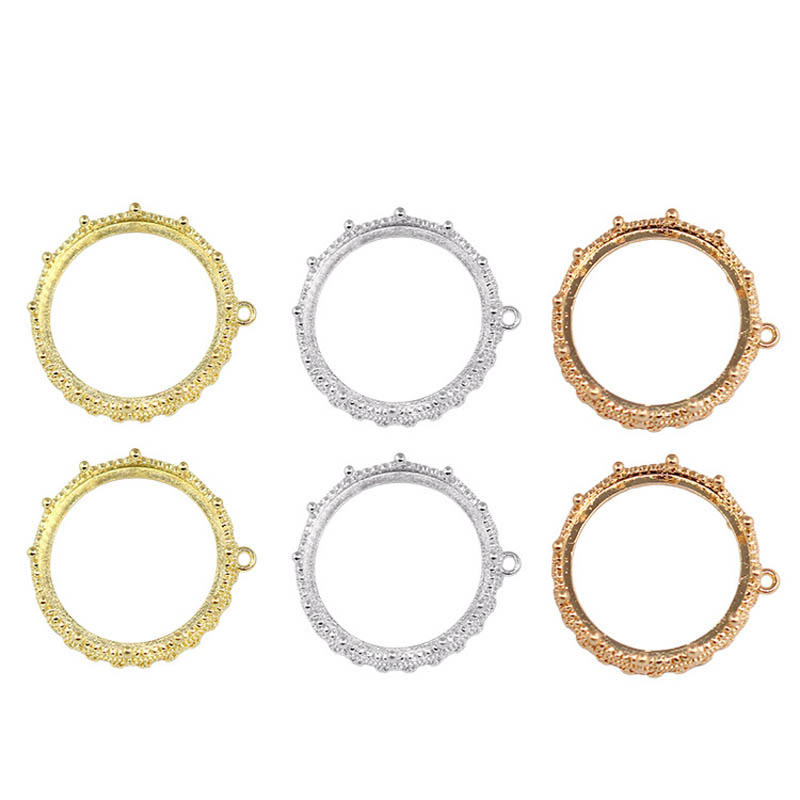 Bezels Set Pendant - 20 sztuk mosiądz odlewany bez pleców