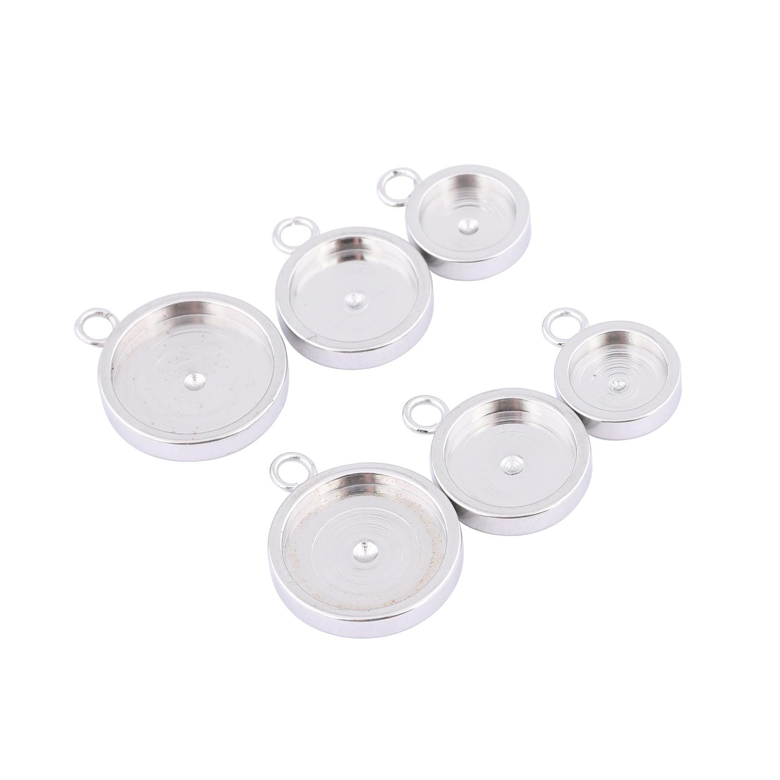 Bezels Set Pendant - 20 szt. Ze stali nierdzewnej 6mm