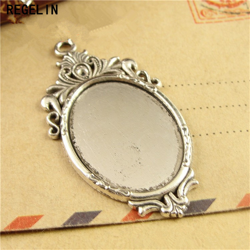 Bezels Set Pendant - REGELIN Antique wisiorek z brązu ustawienia
