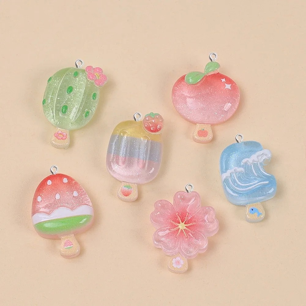 Resin Craft Material - 10 szt. Urocze letnie zawieszki z