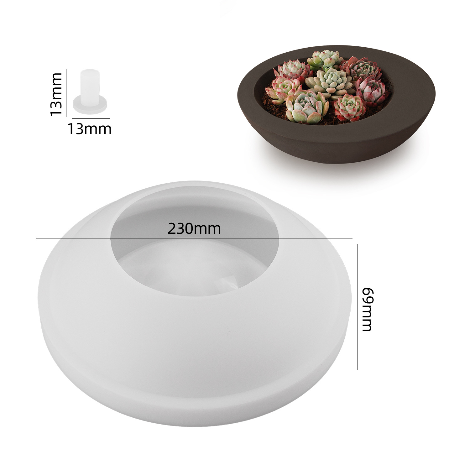 1 szt. Nieregularna okrągła fo – Coaster Mold Round recenzja i cena